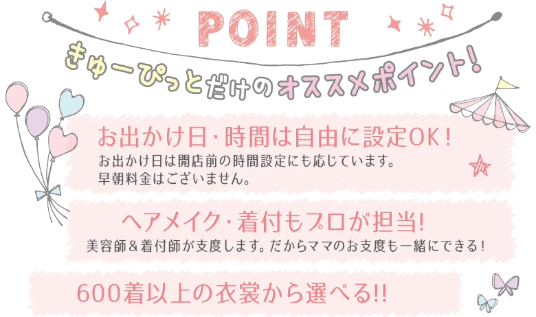 きゅーぴっとだけのオススメポイント！